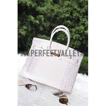 Hermes Birkin 35 Crocodile White 608064