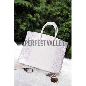 Hermes Birkin 35 Crocodile White 608064