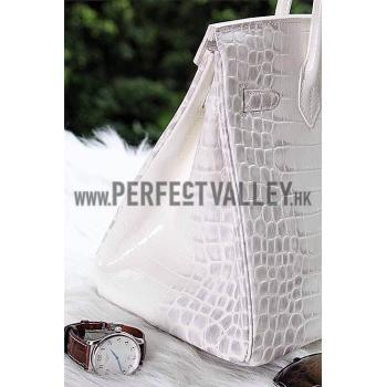 Hermes Birkin 35 Crocodile White 608064