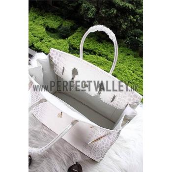 Hermes Birkin 35 Crocodile White 608064