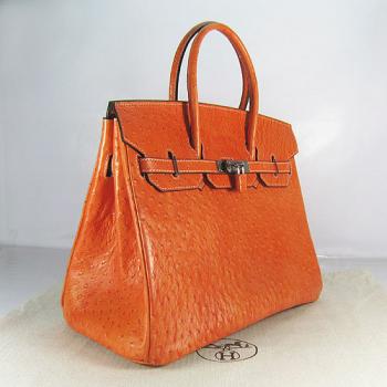 Hermes Birkin 6089 Ladies Handbag Orange Replica