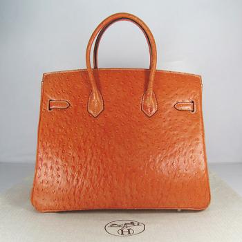 Hermes Birkin 6089 Ladies Handbag Orange Replica