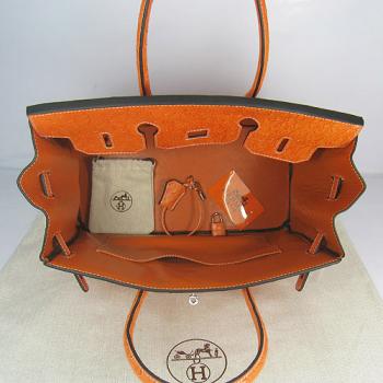 Hermes Birkin 6089 Ladies Handbag Orange Replica