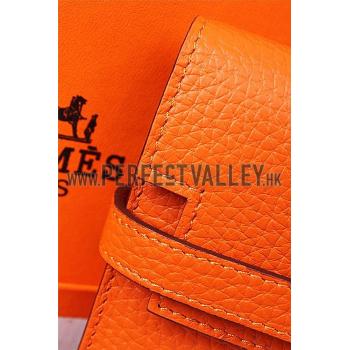 Hermes Kelly Long Wallet Orange 608074