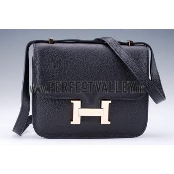 Cheap Hermes Constance Black with Golden Buckle