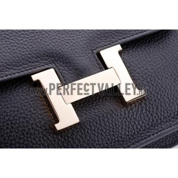 Cheap Hermes Constance Black with Golden Buckle