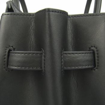 Hermes Original leather 6089 Handbag Lambskin Black