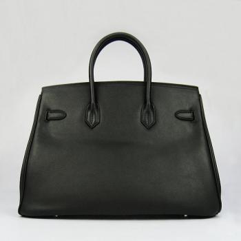 Hermes Original leather 6089 Handbag Lambskin Black