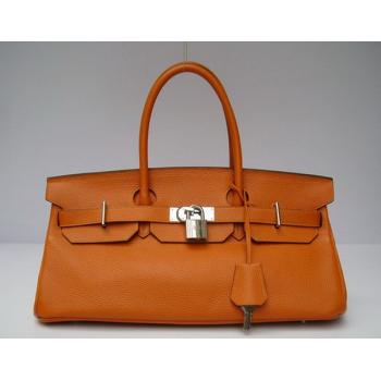 Hermes Birkin 62642 Ladies Handbag Orange Replica