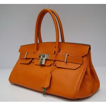 Hermes Birkin 62642 Ladies Handbag Orange Replica