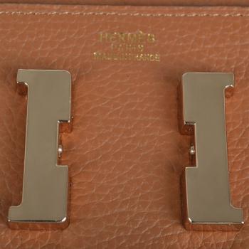 Hermes Wallet H6023 Ladies Cow Leather Coffee