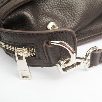 Hermes  bags 60669 2way Cow Leather Coffee