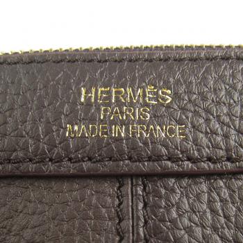 Hermes  bags 60669 2way Cow Leather Coffee