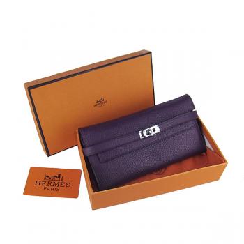 Hermes Clutches H009 Evening Bag Cow Leather Purple