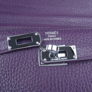 Hermes Clutches H009 Evening Bag Cow Leather Purple