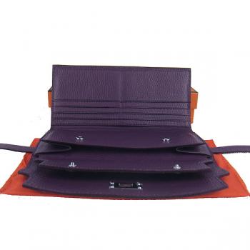 Hermes Clutches H009 Evening Bag Cow Leather Purple