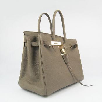 Hermes Original leather 6089A Ladies Lambskin Grey Handbag Replica