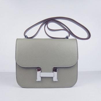 Cheap Hermes Constance H107 Ladies Cow Leather Grey Handbag