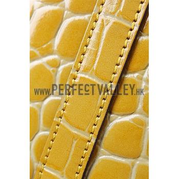 Replica Hermes Birkin 35 Crocodile Yellow 608065