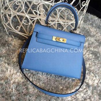 Hermes Kelly Blue Handbag