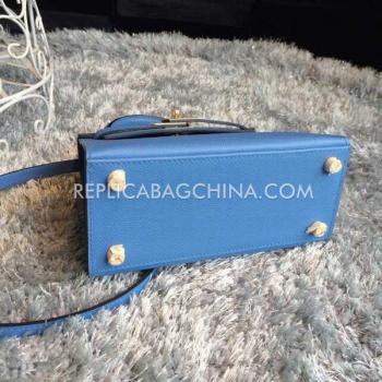 Hermes Kelly Blue Handbag