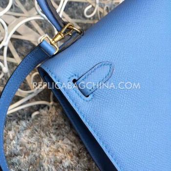 Hermes Kelly Blue Handbag