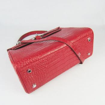 Hermes Kelly 6108 Ladies Crocodile Red Bag