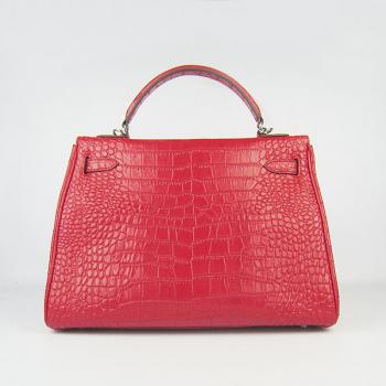 Hermes Kelly 6108 Ladies Crocodile Red Bag