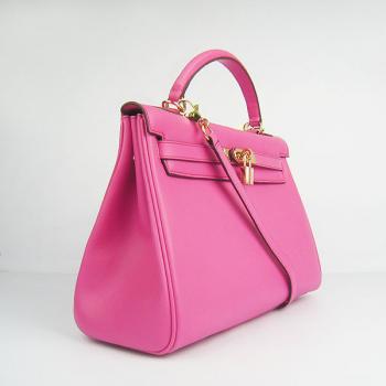 Hermes Original leather 6108 2way Lambskin Pink