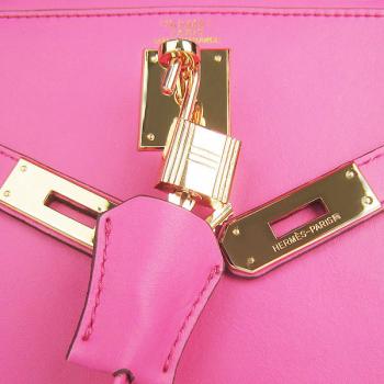 Hermes Original leather 6108 2way Lambskin Pink