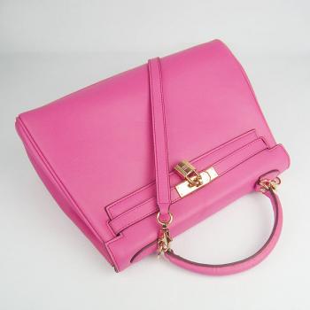 Hermes Original leather 6108 2way Lambskin Pink