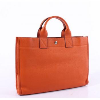 Cheap Hermes Briefcases 6008 Unisex Briefcase Orange Handbag