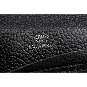 Hermes Jige Clutch Black 18926961