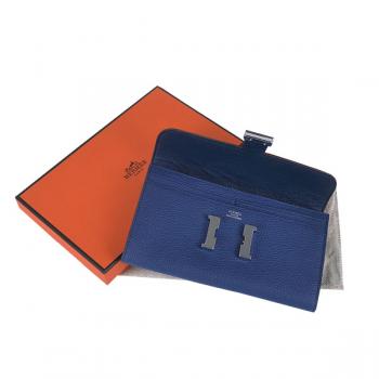 Hermes Wallet H6023 Ladies Wallet Blue