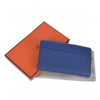 Hermes Wallet H6023 Ladies Wallet Blue