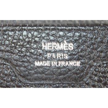 Hermes Wallet H1528 Ladies Wallet Black