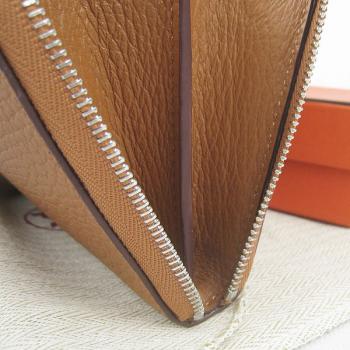 Hermes Wallet H016 Wallet Lambskin Coffee