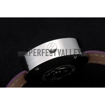 Cheap Hermes  MOP Dial Purple Elongated Leather Strap