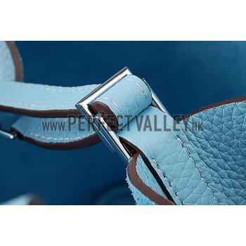 Hermes Picotin MM Blue Jean 607498