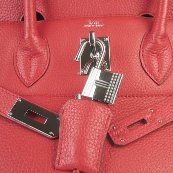 Cheap Hermes Birkin 6109 Handbag Cow Leather Red