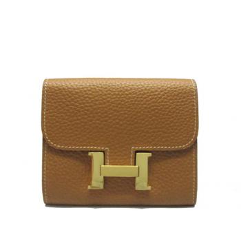 Cheap Hermes Wallet H2006 Cow Leather Coffee