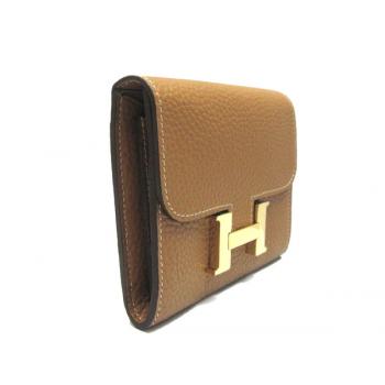 Cheap Hermes Wallet H2006 Cow Leather Coffee