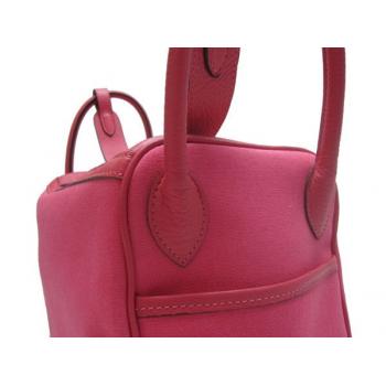 Hermes Lindy H8002 Cross Body Bag Canvas Pink Replica