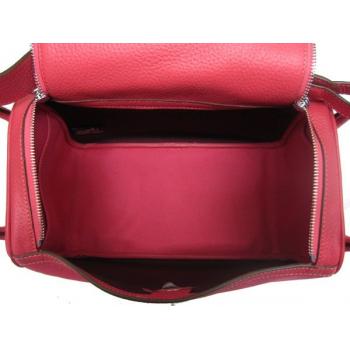 Hermes Lindy H8002 Cross Body Bag Canvas Pink Replica