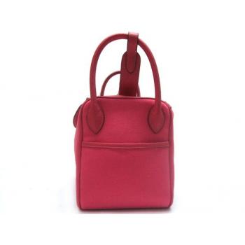 Hermes Lindy H8002 Cross Body Bag Canvas Pink Replica