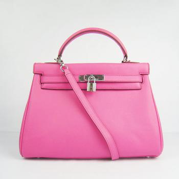 Hermes Original leather 6108 Ladies 2way Pink Bag