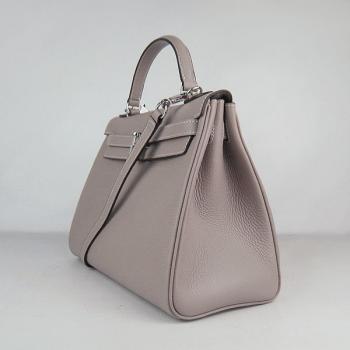 Hermes Kelly 6108 2way Grey Handbag