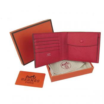 Hermes Wallet H014 Ladies Wallet Red