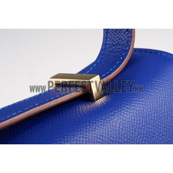 Hermes Constance Elan Blue Electric With Gold Hardware 608122