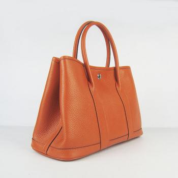 Hermes Garden Party H2805 Handbag Lambskin Orange Replica